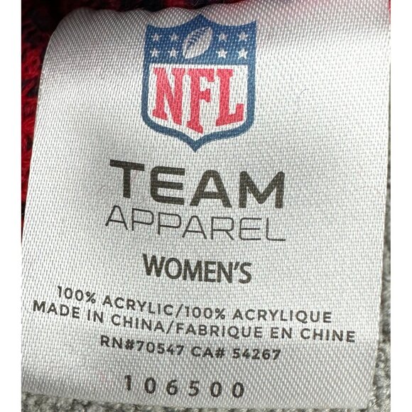 New England Patriots Pom Pom Beanie Knit Hat Women's Red Blue NFL Team Apparel - Picture 3 of 5